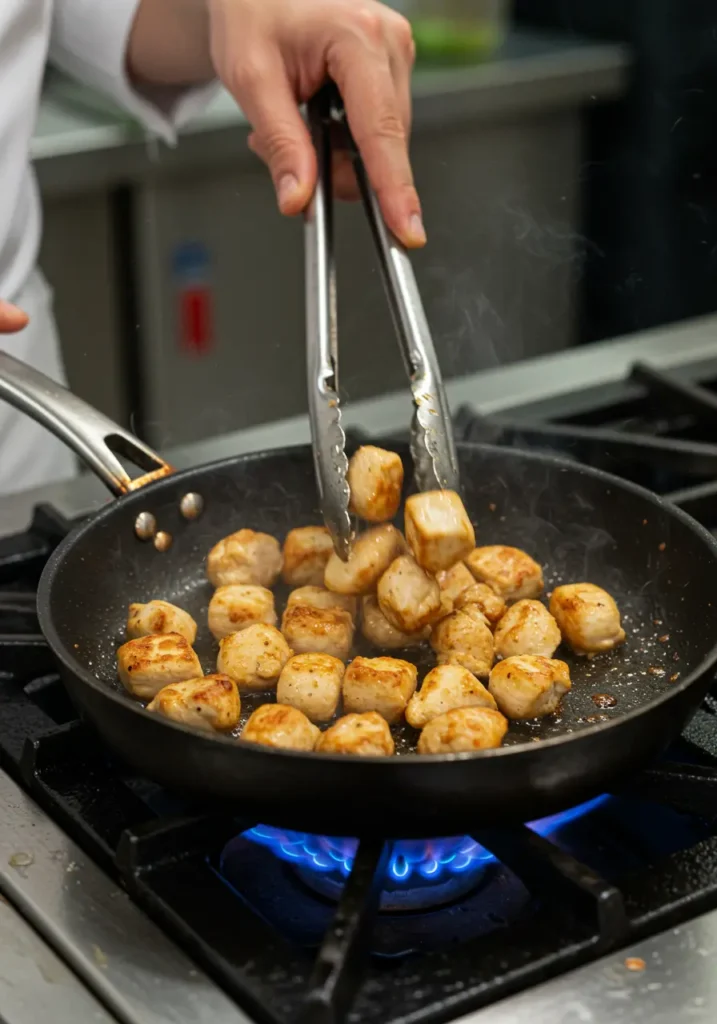 Bourbon chicken cooking process