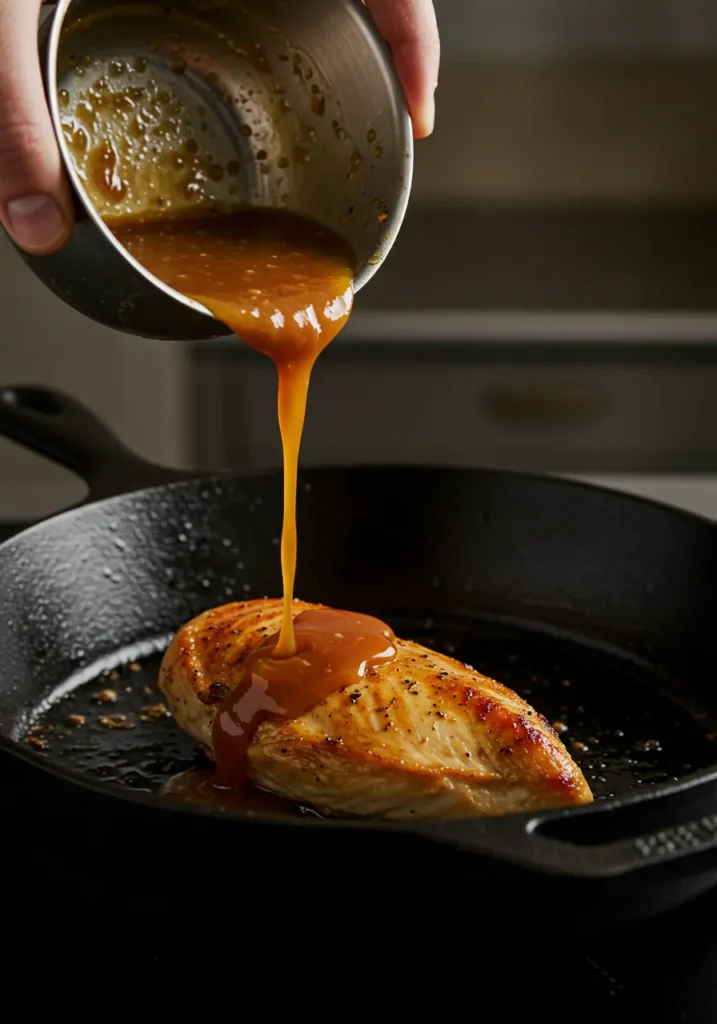 Bourbon chicken cooking process