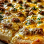 Biscuits and Sausage Gravy Breakfast Pizza