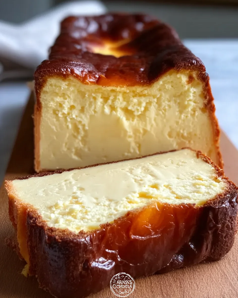 Burnt Basque Cheesecake in a Loaf Pan