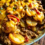 Cheesy One Pot Beef and Potatoes