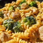 Cheesy Ranch Chicken and Broccoli Pasta Skillet