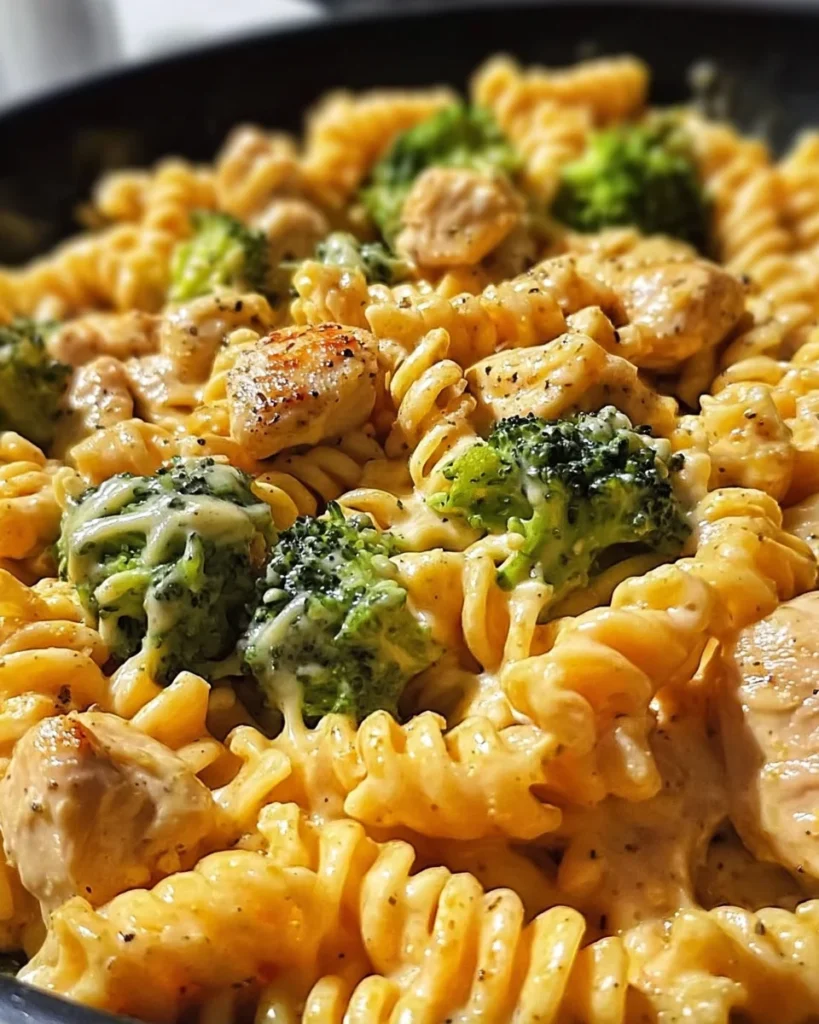 Cheesy Ranch Chicken and Broccoli Pasta Skillet