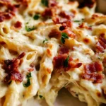Chicken Bacon Ranch Baked Penne