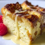Custard Bread Pudding with Vanilla Sauce