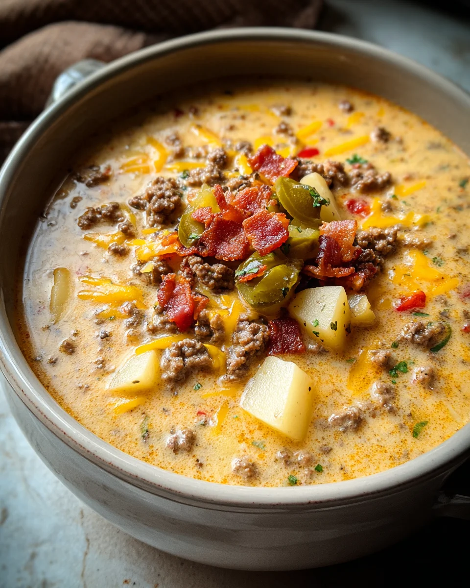 Easy Cheeseburger Soup