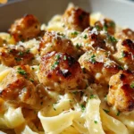 Garlic Butter Chicken Bites with Creamy Parmesan Pasta