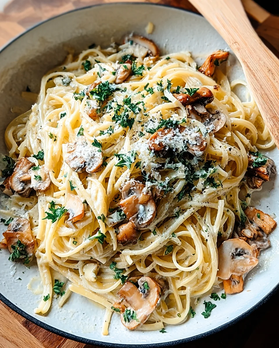 Garlic Mushroom Pasta Recipe