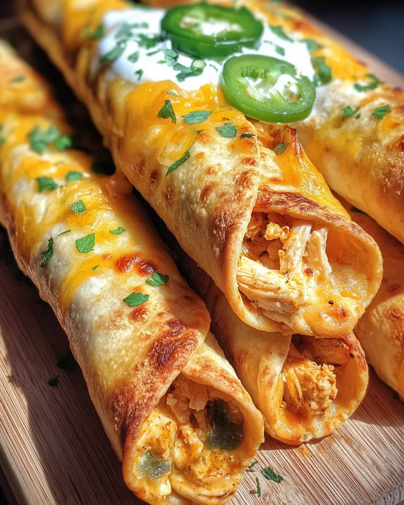 Jalapeño Popper Chicken Taquitos