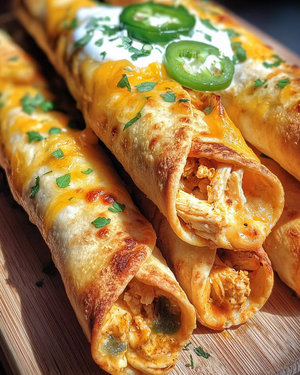 Jalapeño Popper Chicken Taquitos
