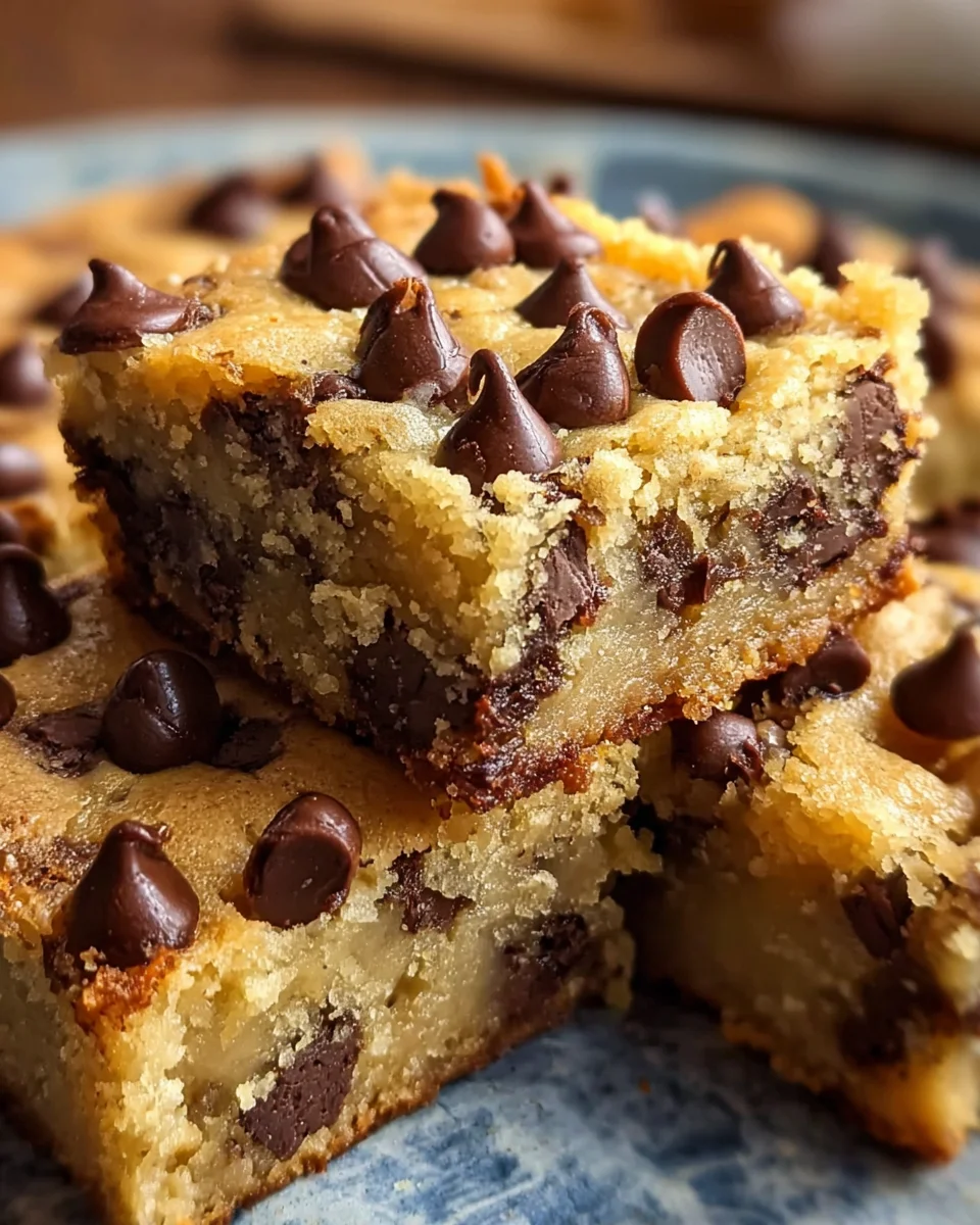 Melt-in-Your-Mouth Chocolate Chip Cookie Bars