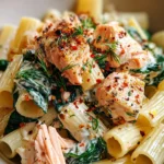 Quick Salmon & Spinach Pasta