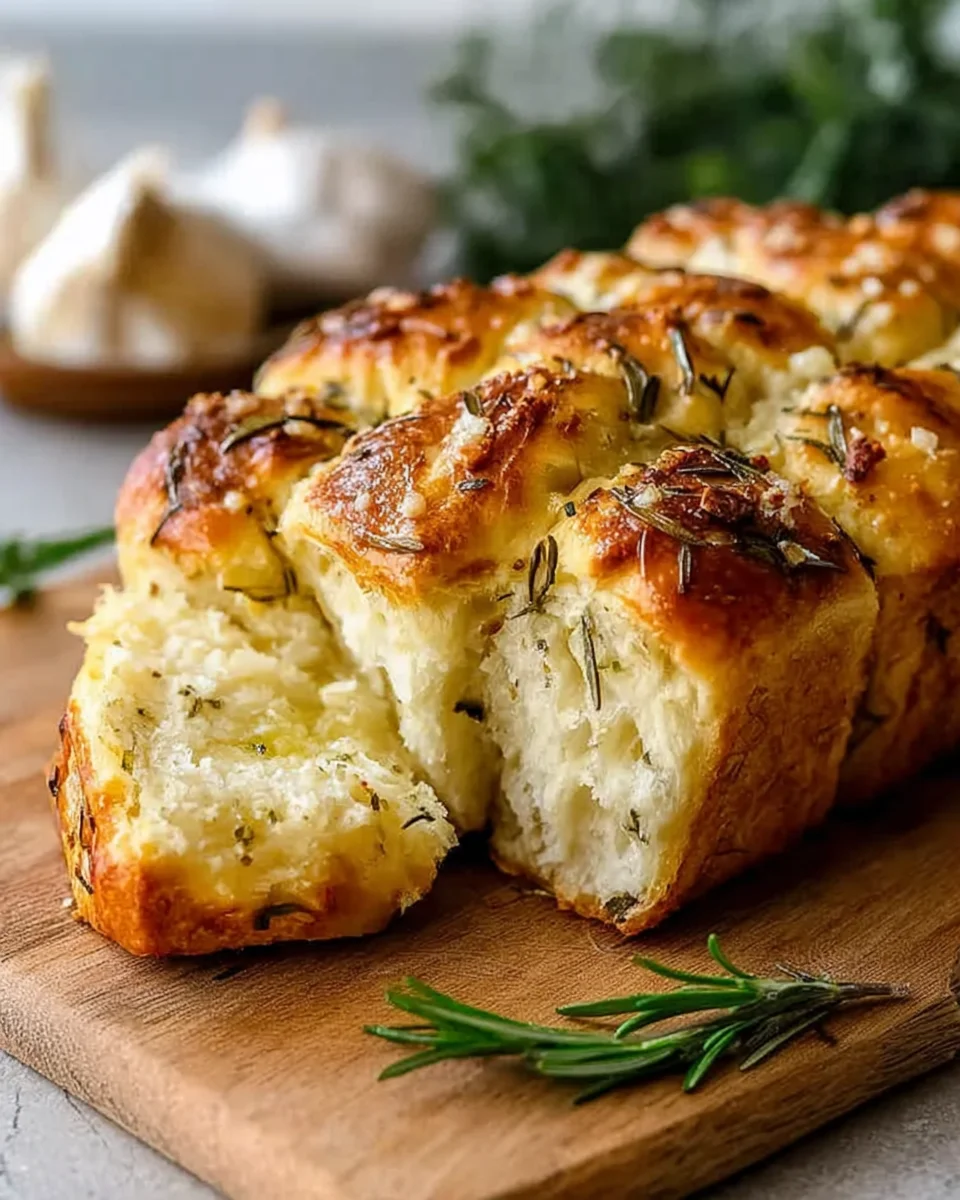 Rosemary Garlic Pull Apart Bread Recipe