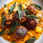Turkey Meatballs in Pumpkin Sage Sauce