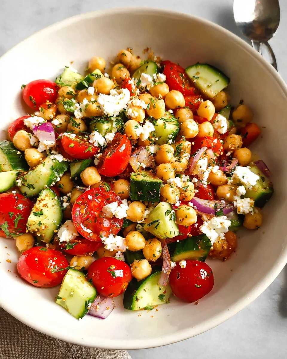 15-Minute Mediterranean Chickpea Salad (Meal-Prep Friendly)