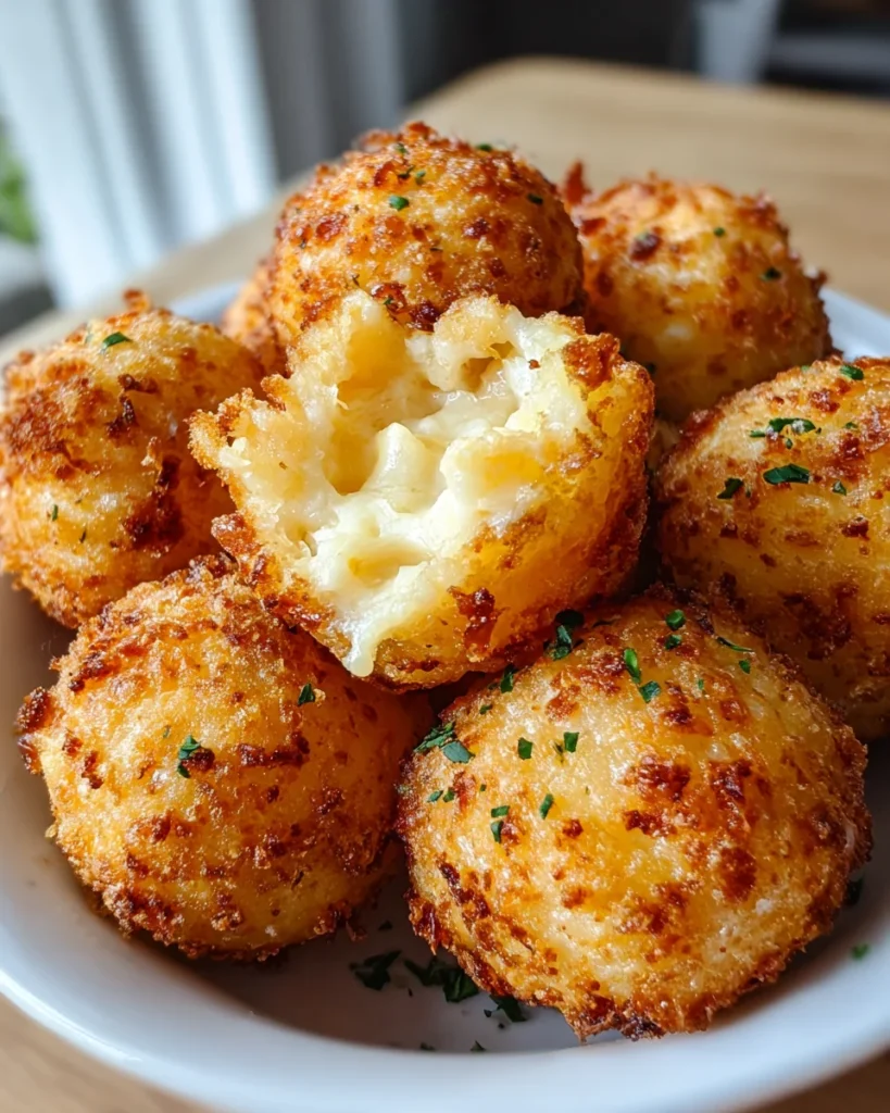 Air Fryer Cheesy Mashed Potato Balls