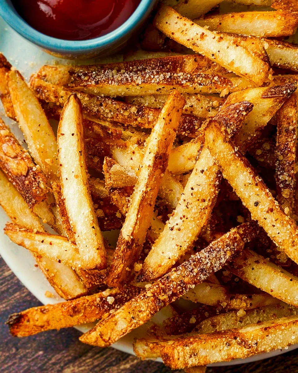 Air Fryer Hand Cut Fries with Seasoned Salt