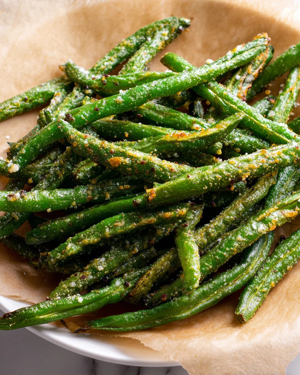 Air Fryer Parmesan Green Beans