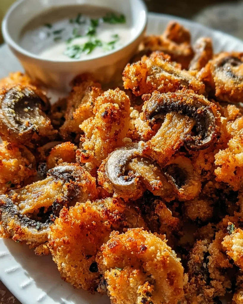Air Fryer Ranch Mushrooms