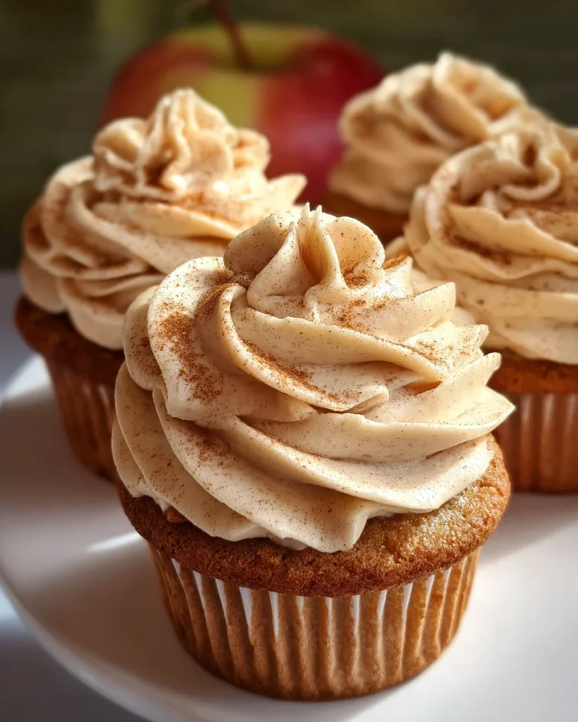 Apple Cider Cupcakes with Brown Sugar Cinnamon Buttercream