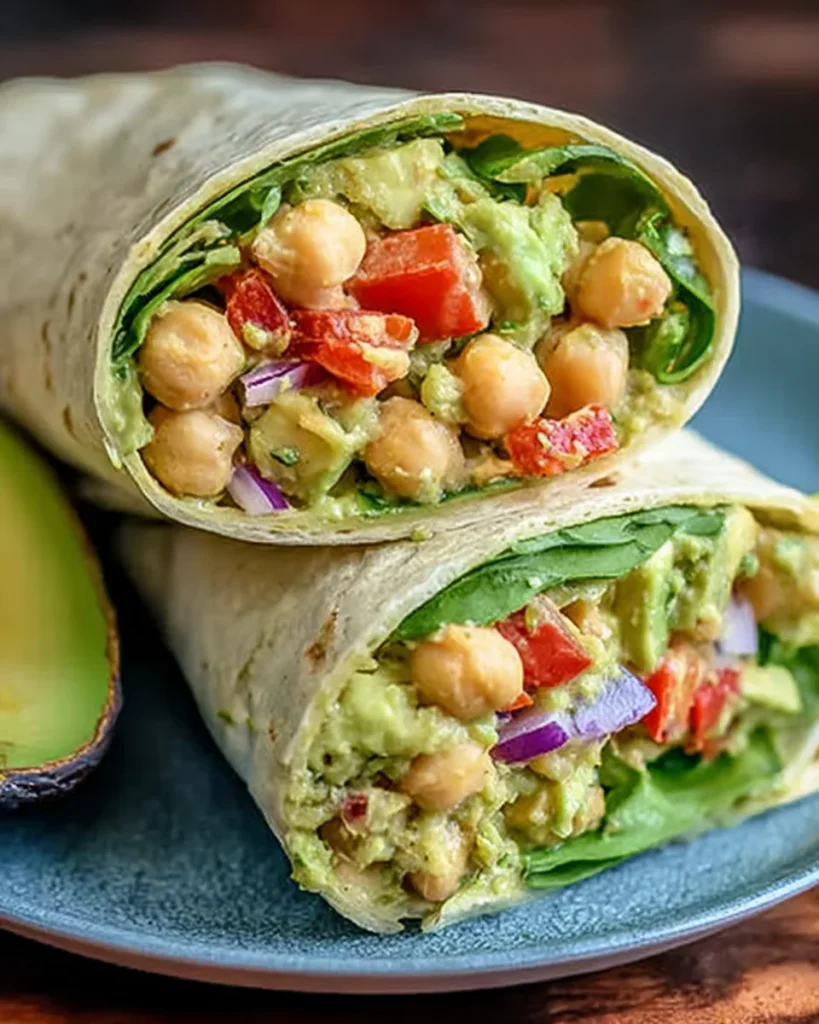 Avocado Chickpea Salad Wrap