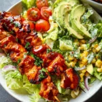 BBQ Chicken Skewer Salad