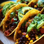 Black Bean Corn Vegetarian Tacos