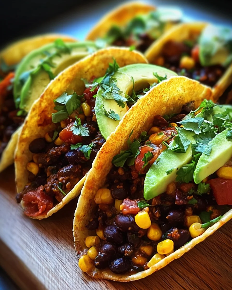 Black Bean Corn Vegetarian Tacos