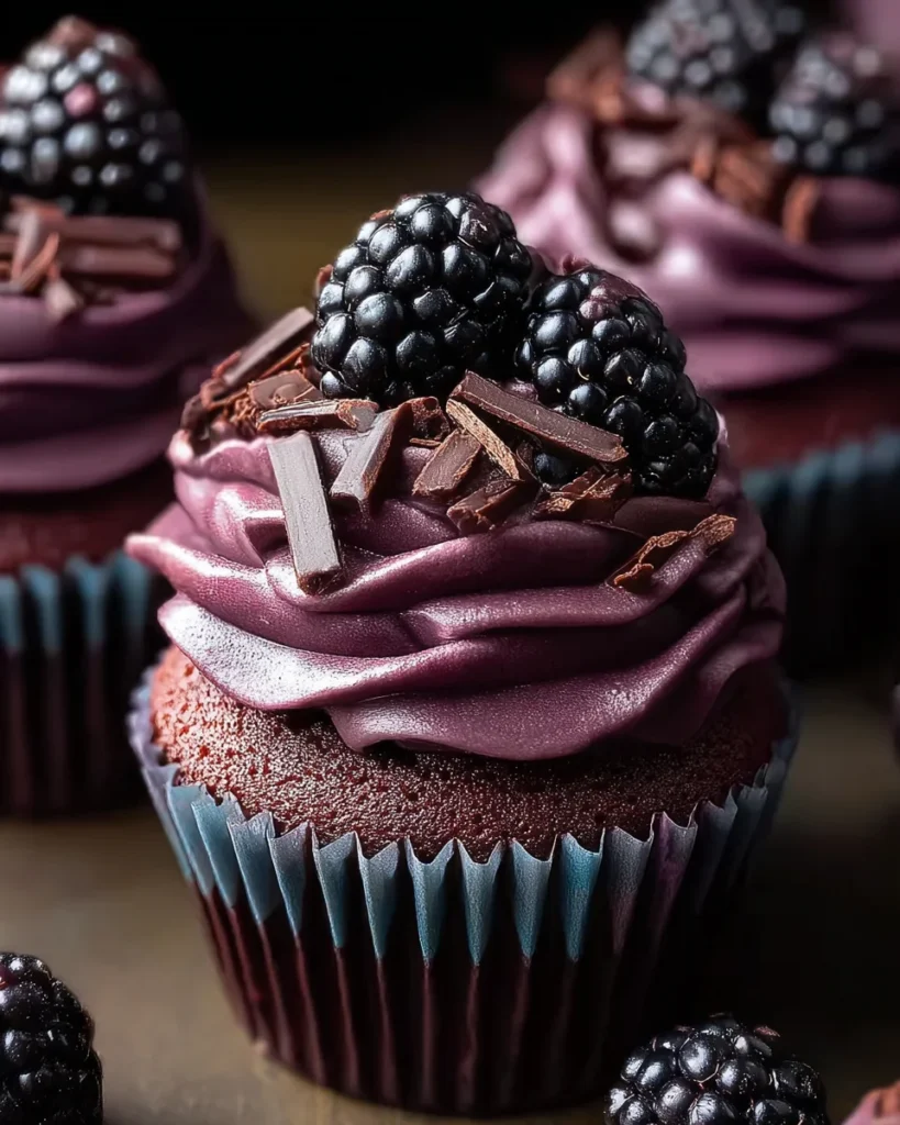 Blackberry Choco Cupcakes