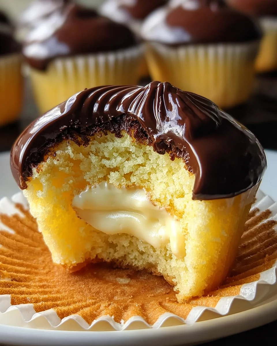 Boston Cream Pie Cupcakes