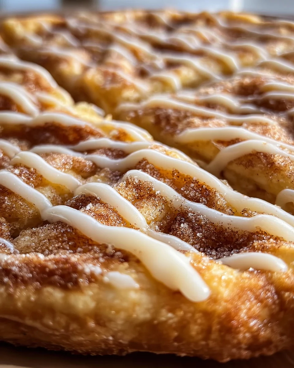 Cinnamon-Sugar Pizza made with Crescent Rolls