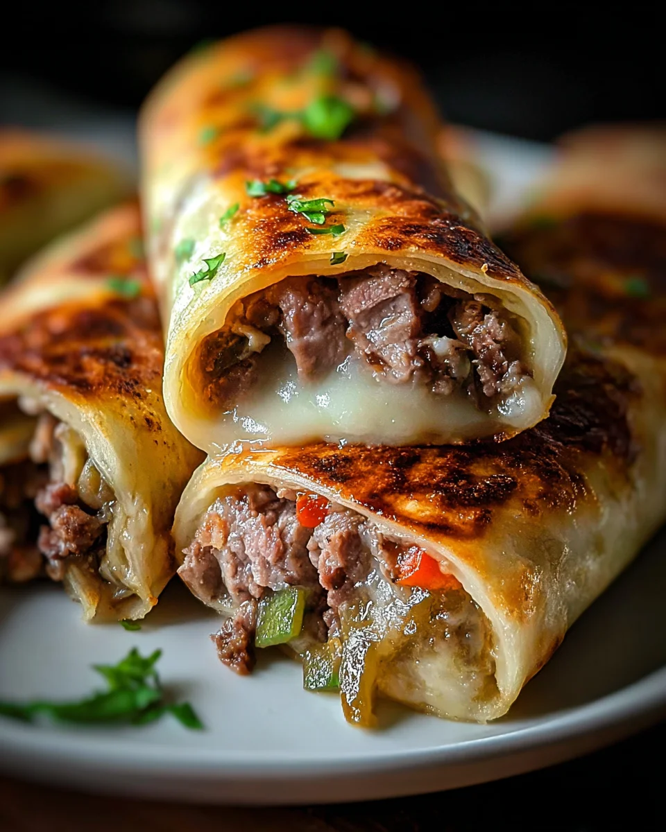 Delicious Keto Philly Cheesesteak Roll Ups