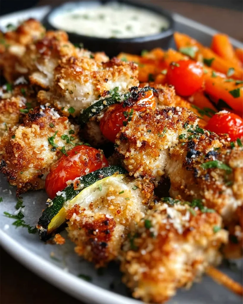 Easy Keto Garlic Parmesan Chicken Skewers Recipe