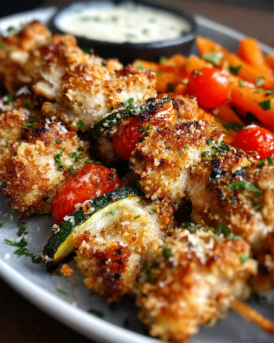 Easy Keto Garlic Parmesan Chicken Skewers Recipe