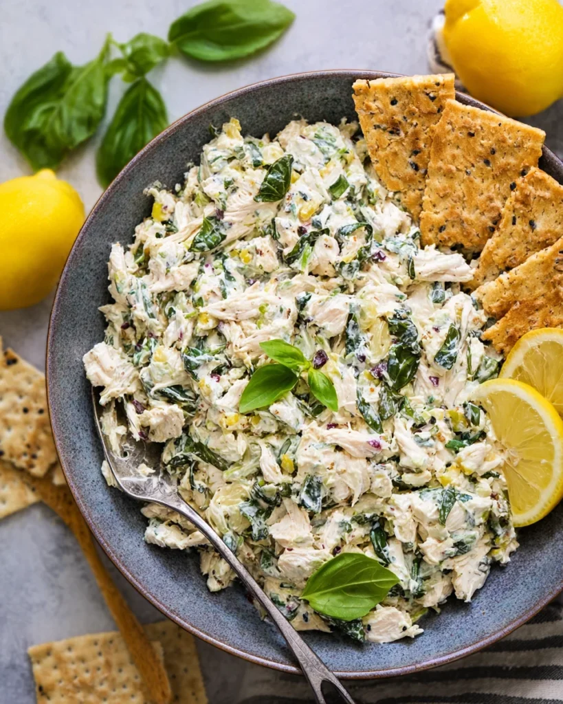 Easy Lemon Basil Chicken Salad