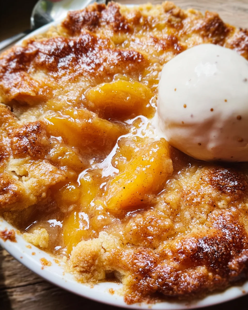 Easy Southern Peach Cobbler [with Canned Peaches]