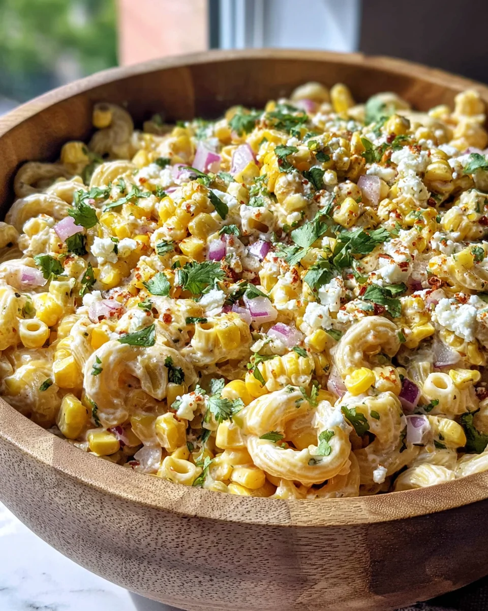 Elote Pasta Salad Recipe (Mexican Street Corn)