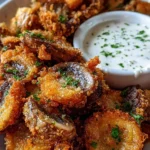 Fried Sliced Mushrooms with Ranch