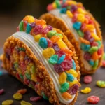 Fruity Pebbles Cheesecake Tacos