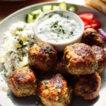 Greek Turkey Meatballs with Tzatziki
