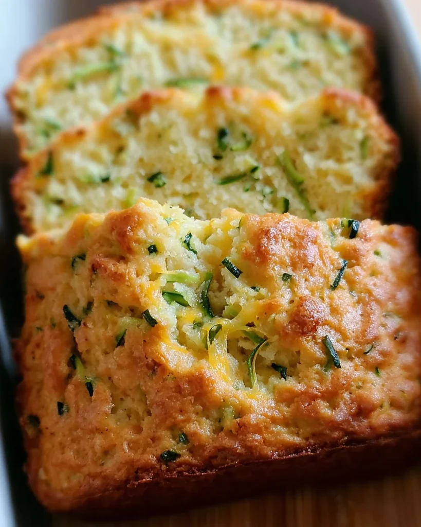 Green Onion Zucchini Cheddar Quick Bread