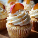 Honey Peach Cream Cheese Cupcakes