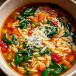Italian Orzo Spinach Soup