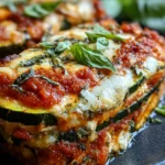 Layered Zucchini Ricotta Melts with Marinara