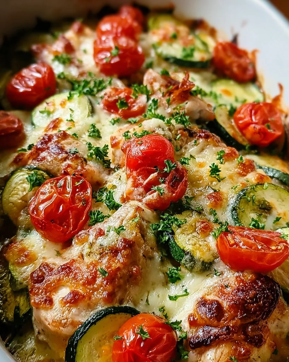 Mediterranean Chicken Zucchini Bake – Healthy, Flavorful & Easy!