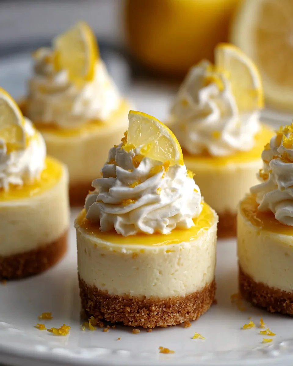 Mini Lemon Cheesecakes