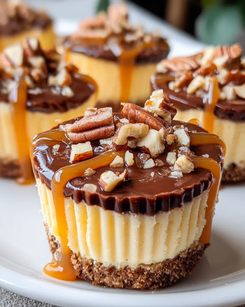 Mini Turtle Cheesecakes