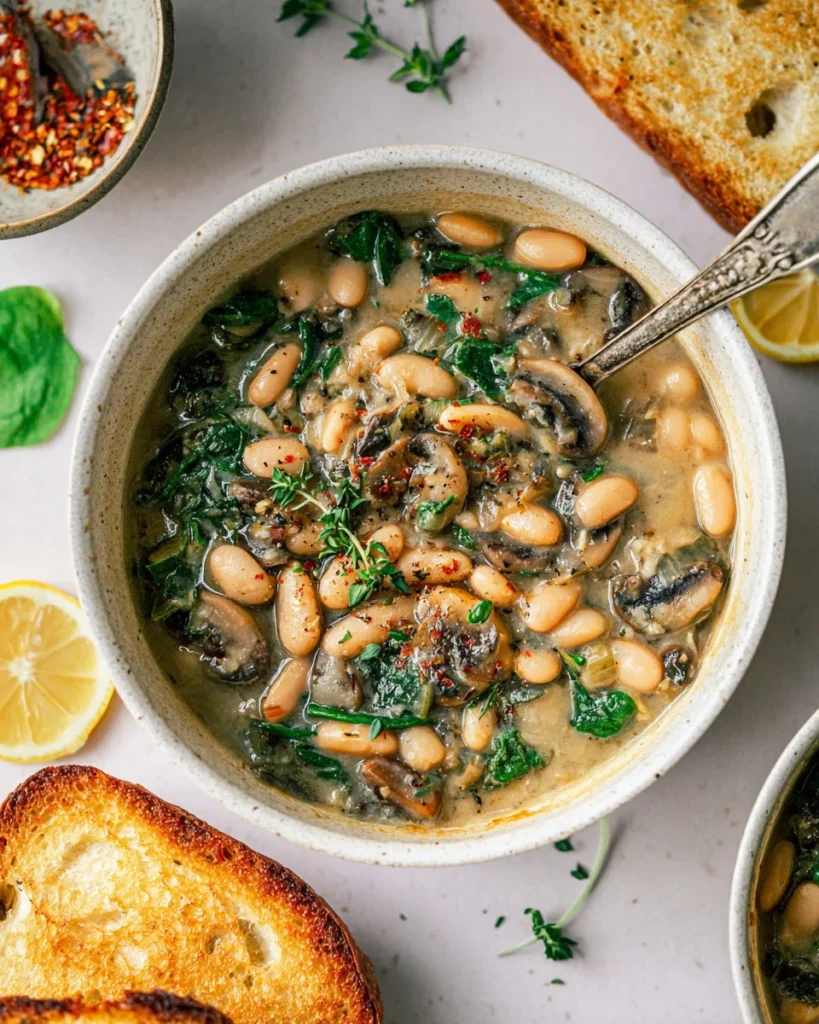 One-Pot White Bean Mushroom Stew