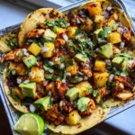 One Pan Chicken & Pineapple Tacos