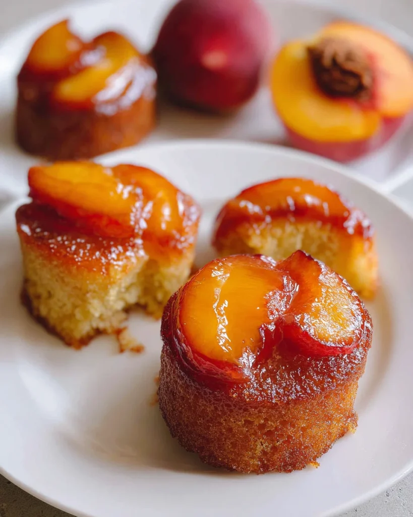 Peach Upside Down Mini Cakes